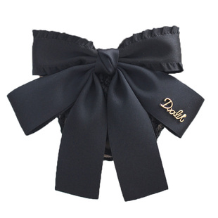 新款头花女职业发网餐饮服务员发夹高档酒店大蝴蝶结发卡护士网兜