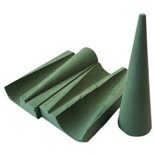 圣诞树锥形花泥插花海绵花泥块诺贝松diy圣诞树装饰材料插花材料