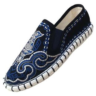 京腔布仆江南色鬼刺绣老北京布鞋社会鞋男中国风工艺脸谱手工布鞋