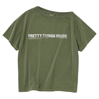 MOUSSY早秋新品休闲通勤风字母斜肩宽松短袖T恤010IS290-9331