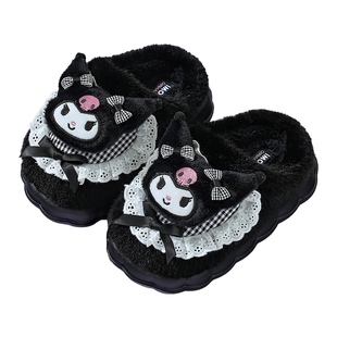 【三丽鸥正品】儿童棉拖鞋HelloKitty库洛米秋冬女童室内防滑保暖