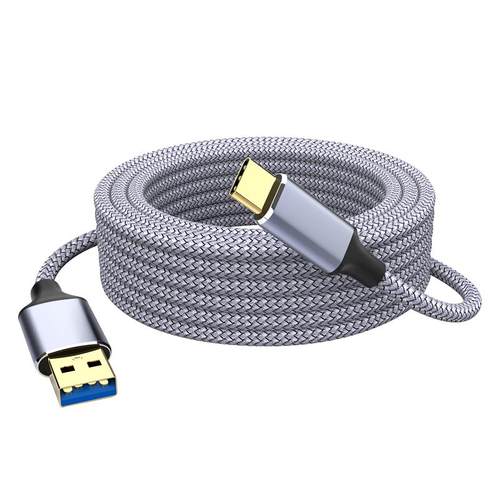 魅成TypeCUSB3.0高速传输快充数据线加长5米适用苹果15华为三星OPPVIVO小米手机平板笔记本电脑VR数据5GB传输