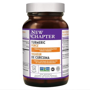 直邮 美国新章姜黄素NEW CHAPTER姜黄力量TurmericForce胶囊120粒