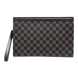 2024年新款手包男款男士手拿包格子时尚信封包手抓包商务手夹包