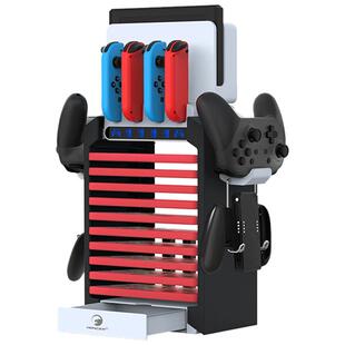 HONCAM switch充电支架桌面适用于ns任天堂switchoeld游戏主机switchpro手柄左右手柄充电收纳一体多功能底座