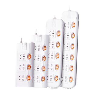 突破插座/插排/插线板 3/4/5/6孔位分控开关/防过载接线板/保护门