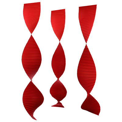 乔迁红色灯笼瓦楞纸波浪长条挂饰