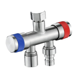 双控分水阀洗衣机拖把池三通双用双出水一分二水龙头家用一进二出