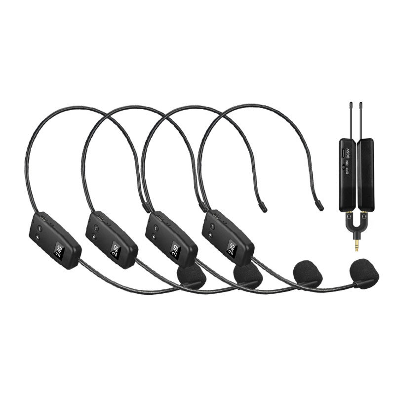 无线头戴麦克风一拖四老师教学扩音话筒户外舞台演出功放音响耳麦
