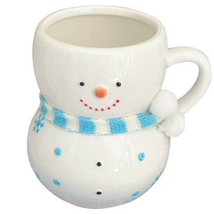 可爱雪人陶瓷马克杯釉下彩咖啡牛奶水杯冬天送人生日礼物女生杯子