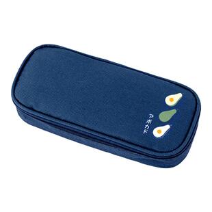 笔袋定制印logo宣传品小学生奖品简约大容量手提帆布文具笔袋定做