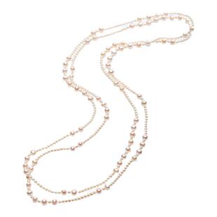 南珠宫职场搭配 休闲点缀淡水珍珠项链长毛衣 秋冬新品X086D