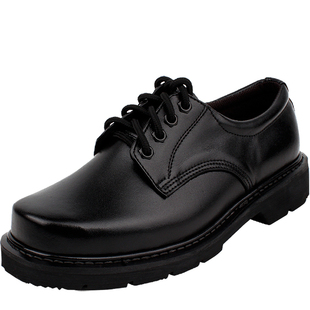 钢头防砸皮鞋男正装低帮防穿刺工装鞋真皮商务黑色厚底劳保大头鞋