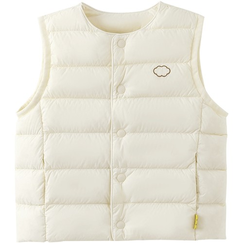 papa爬爬秋冬新品儿童羽绒马甲男女童背心轻暖锁温羽绒服叠穿上衣