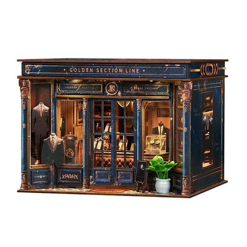 黄金分割线3D微缩拼装小屋模型