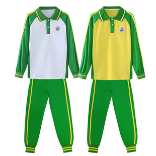 广州番禺区小学生校服棉短袖吸汗透气厂家直发园服夏季园服加绒款