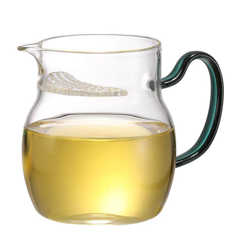 自带过滤月牙片的加厚玻璃公道杯