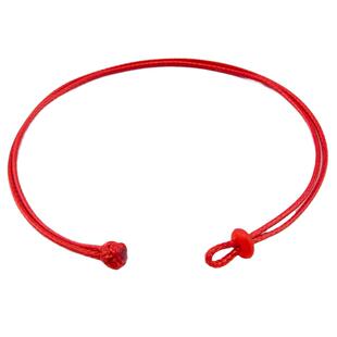 蜡皮绳红色手绳男女编织手链绳穿转运珠3D黄金路路通半成品可定制