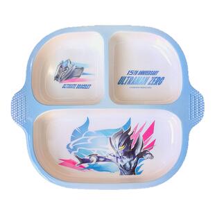 五和奥特曼儿童餐盘分格迪迦赛罗家用宝宝辅食勺餐具吃饭专用盘子