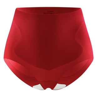 安娜蜜语红内裤女本命年红色女款高腰收腹无痕女士一片式隐形裸感
