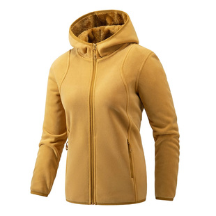 帕瑞萨/PIERCDW品牌新款保暖抓绒衣连帽外套中老年女装摇粒绒加厚