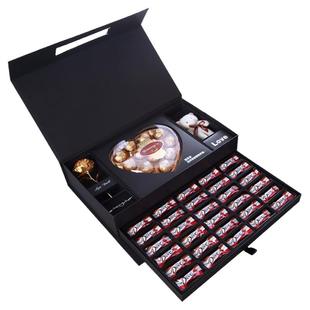 双层德芙巧克力礼盒装送男女生日闺蜜心形零食糖果表白生日礼物女