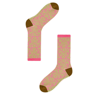 AR原创剪影印花卷草设计感中筒袜子女情侣款透气复古袜r线基础线