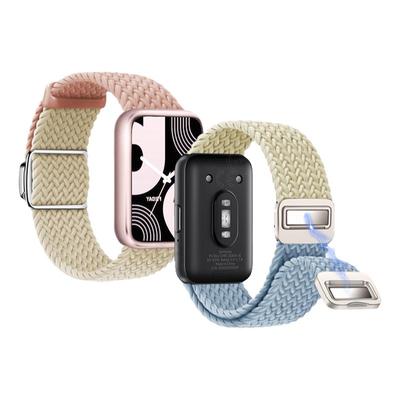 适用小米9pro手环新款磁吸扣编织滑扣表带8pro运动智能redmi watch4女生编织腕带男生高级秋冬