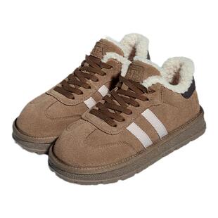 TATA他她栗子蛋糕复古休闲德训鞋女鞋雪地靴保暖毛毛鞋冬6JM01DM4