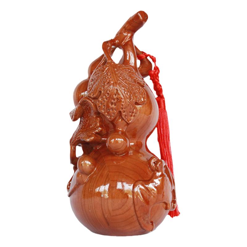 老桃木随身平安八卦葫芦挂件