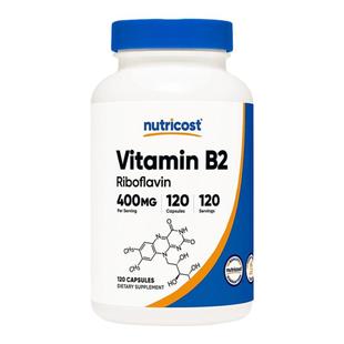 美国直邮Nutricost维生素B2核黄素Vitamin B2嘴角起泡400mg100mg