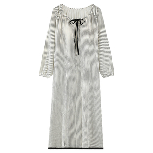 带胸垫一体云朵棉睡裙女士春秋季长袖韩版甜美可爱冬天女款睡衣裙