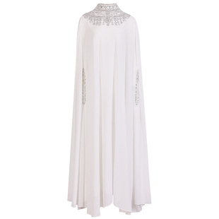 LEEDY＆ME时尚轻奢立领重工订珠两件套长袍裙宴会聚会活动晚礼服