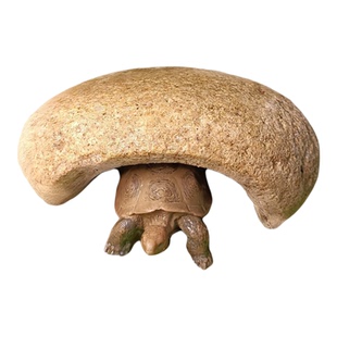 天然真石头乌龟晒台爬台 爬宠洞穴 晒背台 鱼虾躲避屋 造景装饰