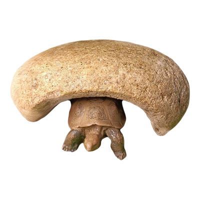 天然石头乌龟晒台洞穴鱼虾躲避