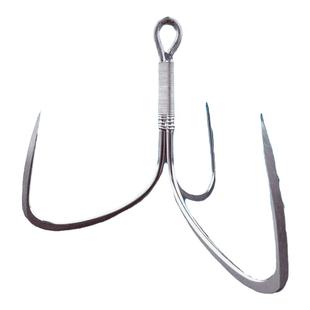 新款刀锋无倒刺加粗水库锚钩溪流平打不锈钢三爪钩锚鱼钩垂钓钓钩