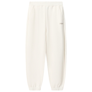 FILA 斐乐官方女士针织长裤2025冬季新款简约舒适休闲收口运动裤