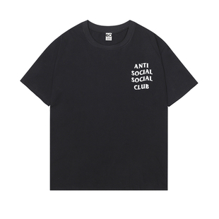 anti social sociol club潮牌 ASSC字母印花街头男女圆领短袖T恤