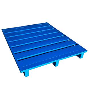 叉车钢制铁托盘金属加厚仓库仓储板白色防泄渗漏托盘储货架垫卡板