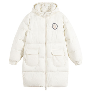 羽绒服少女装初中生洋气冬季新品韩版高中学生大童90白鸭绒羽绒衣