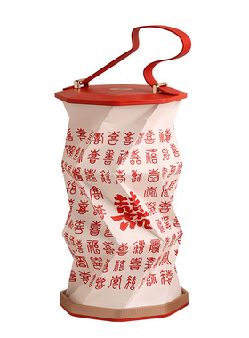 中式婚房折叠旋转喜字氛围灯