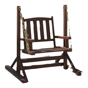 秋千户外庭院花园阳台室外防雨防腐木实木吊椅单人摇椅网红秋千椅