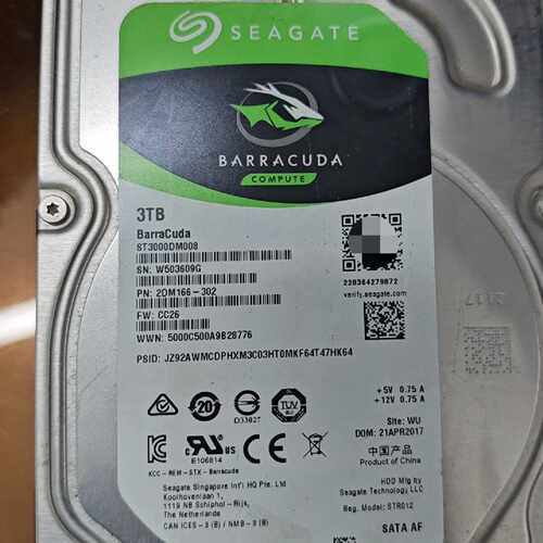 ST3000DM008-2DM166，3.5寸SATA，实物议价