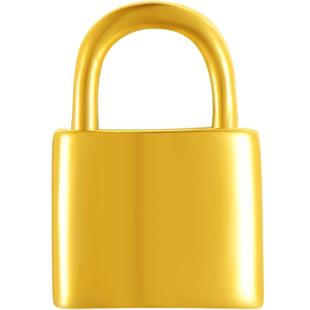 百泰首饰黄金吊坠足金金锁挂坠情人锁坠子送女友闺蜜女友礼物正品