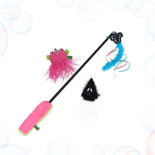 CUL猫咪伸缩逗猫棒长杆耐咬猫玩具猫咪替换头仙女棒解闷宠物用品