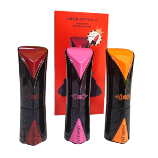 麦尔卡伦V8晚礼服果冻口红不脱妆持久滋润变色唇膏不沾杯正品女