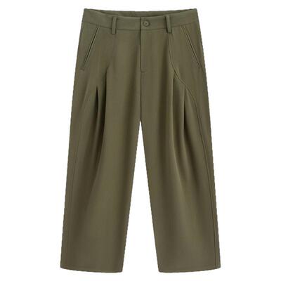 男士通勤宽松直筒垂感西裤