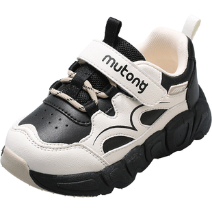 牧童童鞋儿童运动鞋秋季皮面男童轻便减震休闲跑步鞋女童休闲鞋子