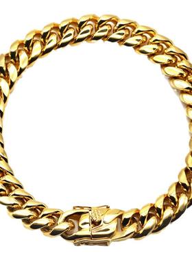 xxxtentacion45cm古巴颈链项链金 cuban link choker gold silver