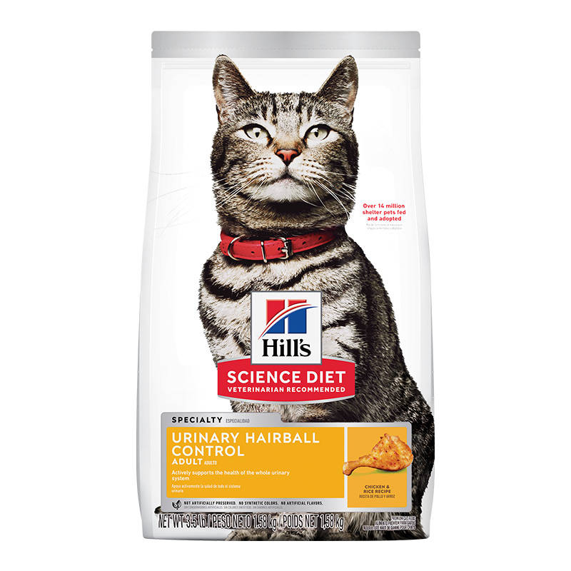 希尔思泌尿呵护毛球管理成猫粮